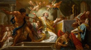 The Martyrdom Of Saint Matthew by Sebastiano Conca Oil Painting