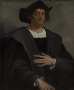Portrait of a Man, Said to be Christopher Columbus by Sebastiano Del Piombo Oil Painting