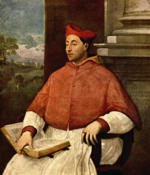 Portrait of Antonio Cardinal Pallavicini Oil painting by Sebastiano Del Piombo