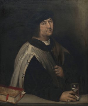 Prelate With An Hourglass by Sebastiano Del Piombo Oil Painting