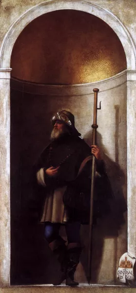 St Sinibaldo painting by Sebastiano Del Piombo