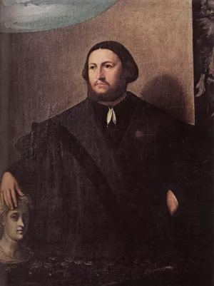 Portrait of Raffaele Grassi by Sebastiano Florigerio - Oil Painting Reproduction