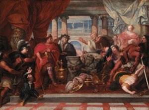 Scene Of Sacrifice by Sebastiano Mazzoni Oil Painting