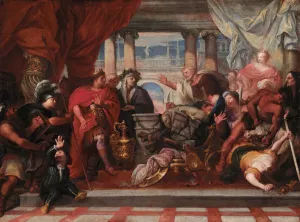 Scene Of Sacrifice by Sebastiano Mazzoni Oil Painting