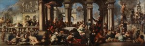 The Banquet of Cleopatra by Sebastiano Mazzoni Oil Painting