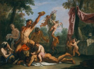 A Bacchanal by Sebastiano Ricci Oil Painting