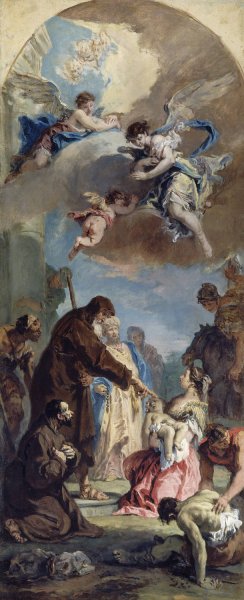 A Miracle of Saint Francis of Paola by Sebastiano Ricci Oil Painting