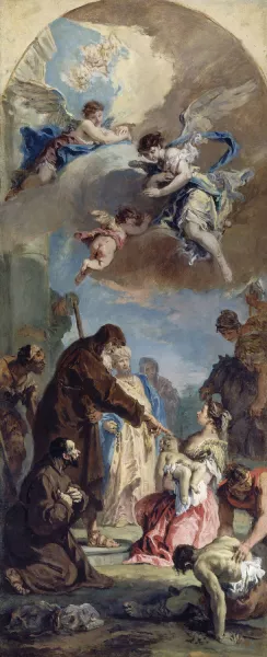 A Miracle of Saint Francis of Paola by Sebastiano Ricci Oil Painting