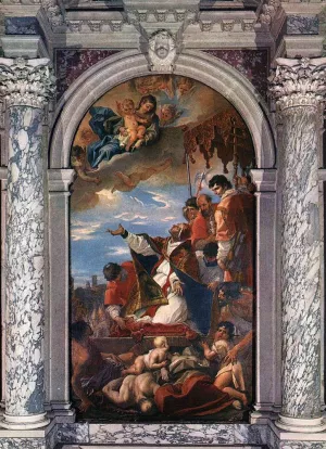 Altar of St Gregory the Great by Sebastiano Ricci Oil Painting
