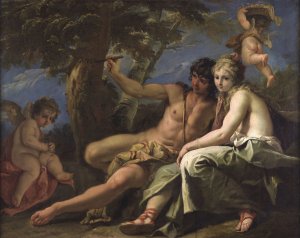Angelica and Medoro by Sebastiano Ricci Oil Painting