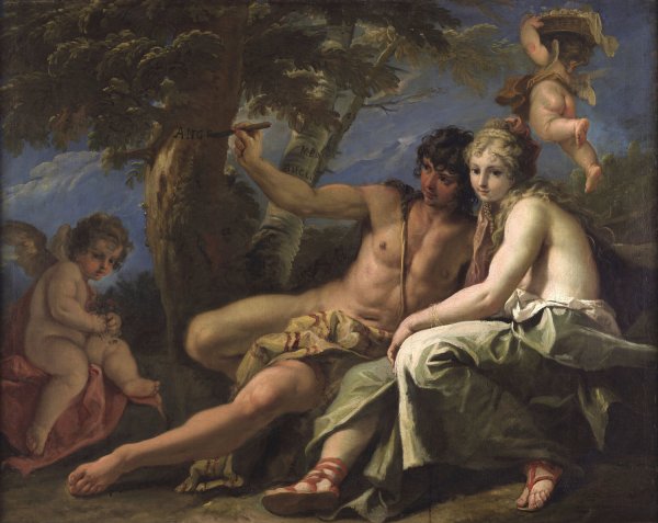 Main Product Photo of Angelica and Medoro  Painting by Sebastiano Ricci