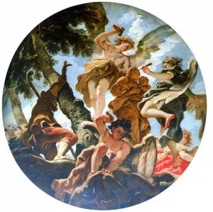 Angels Sculpturing the Statue of Madonna by Sebastiano Ricci - Oil Painting Reproduction