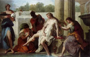 Bathsheba Bathing Oil painting by Sebastiano Ricci
