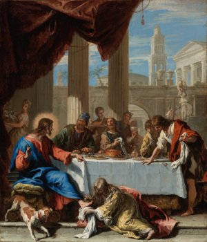 Christ In The House Of Simon by Sebastiano Ricci Oil Painting