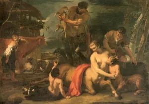 Family of Centaurs by Sebastiano Ricci - Oil Painting Reproduction