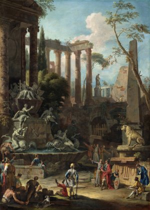 Memorial to Admiral Sir Clowdisley Shovell by Sebastiano Ricci Oil Painting