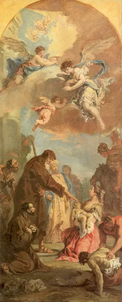 Miracle of Saint Francis of Paola by Sebastiano Ricci - Oil Painting Reproduction