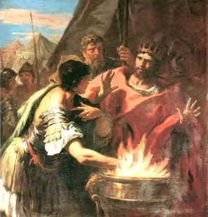 Muzio Scevola by Sebastiano Ricci - Oil Painting Reproduction