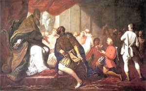 Paul III Appointing His Son Pier Luigi to Duke of Piacenza and Parma Oil painting by Sebastiano Ricci