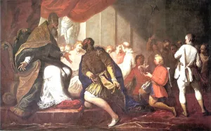 Paul III Appointing His Son Pier Luigi to Duke of Piacenza and Parma Oil painting by Sebastiano Ricci
