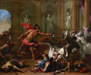 Perseus Confronting Phineus With The Head of Medusa by Sebastiano Ricci Oil Painting