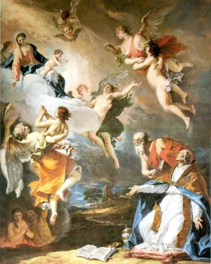 Pope Gregory the Great Saving the Souls of Purgatory by Sebastiano Ricci Oil Painting