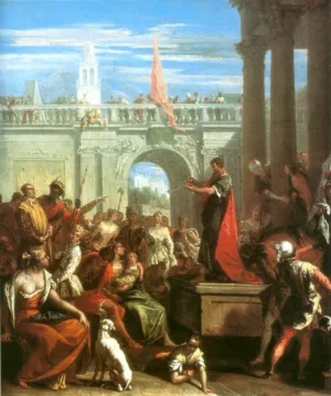 Preaching of St Paul by Sebastiano Ricci - Oil Painting Reproduction