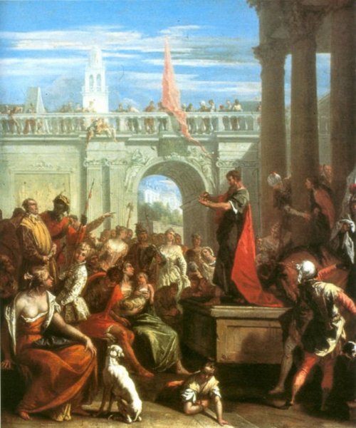 Main Product Photo of Preaching of St Paul Painting by Sebastiano Ricci