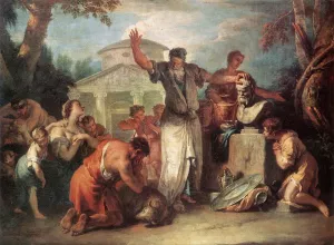 Sacrifice to Silenus painting by Sebastiano Ricci