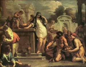 Sacrifice to Vesta by Sebastiano Ricci - Oil Painting Reproduction