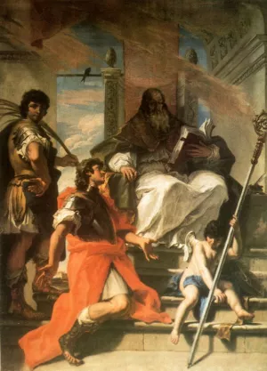 Saints Procolo, Fermo and Rustico by Sebastiano Ricci - Oil Painting Reproduction