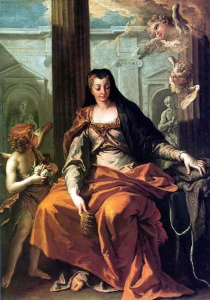 St Elisabeth of Hungary by Sebastiano Ricci Oil Painting