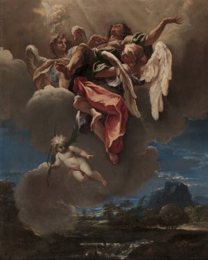 Study for 'An Apotheosis of a Saint' by Sebastiano Ricci Oil Painting