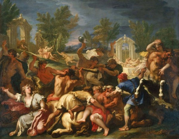 Main Product Photo of The Battle of the Lapiths and Centaurs  Painting by Sebastiano Ricci