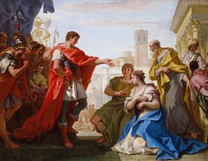 The Continence of Scipio by Sebastiano Ricci Oil Painting