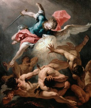 The Fall of the Rebel Angels by Sebastiano Ricci Oil Painting