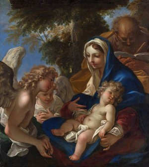 The Holy Family with Angels by Sebastiano Ricci Oil Painting