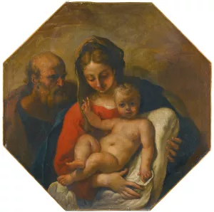 The Holy Family by Sebastiano Ricci Oil Painting