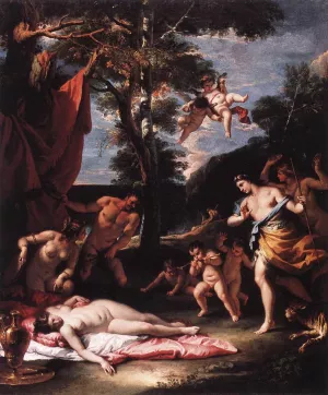 The Meeting of Bacchus and Ariadne by Sebastiano Ricci Oil Painting