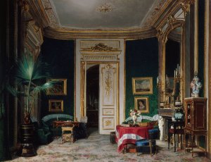 Salon de l'hotel Wendel, rue de Clichy by Sebastien-Charles Giraud Oil Painting
