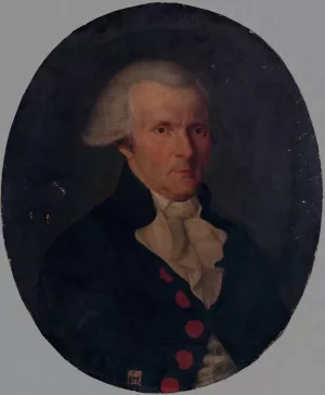 Portrait de Denis Le Roy, veterinaire de la maison du roi Louis XVI by Sebastien Le Roy Oil Painting