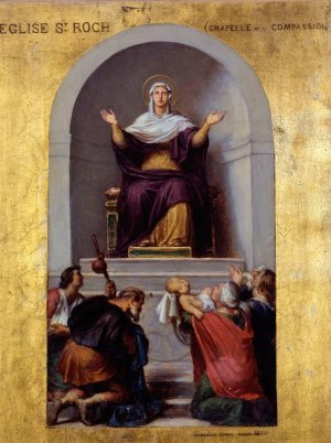 La Vierge consolatrice by Sebastien Melchior Cornu Oil Painting