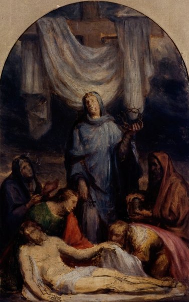 Main Product Photo of Le Christ descendu de la Croix  Painting by Sebastien Melchior Cornu