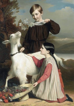 The Three Friends by Sebastien Straub Oil Painting