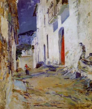 Calle de Cadaques by Segundo Matilla Marina Oil Painting