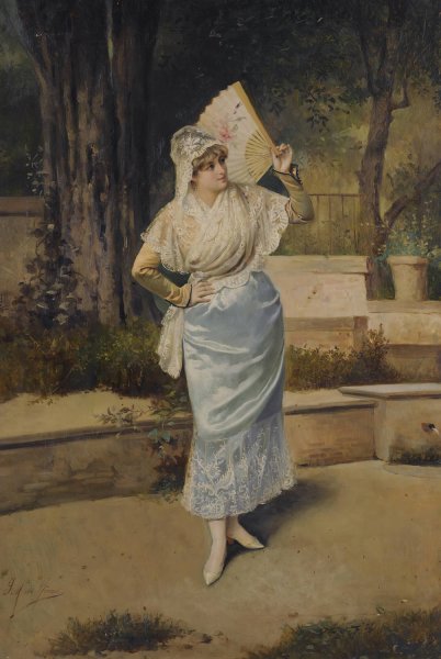 Dolores by Serafin Martinez Del Rincon - Hand-Painted Oil Painting Reproduction