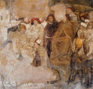 St Louis of Toulouse Ordained Bishop by Pope Boniface VIII by Serafino Serafini Oil Painting