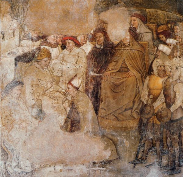 St Louis of Toulouse Ordained Bishop by Pope Boniface VIII by Serafino Serafini - Hand-Painted Oil Painting Reproduction