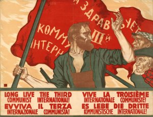 Long live the third communist international! by Sergei Ivanovich Ivanov Oil Painting