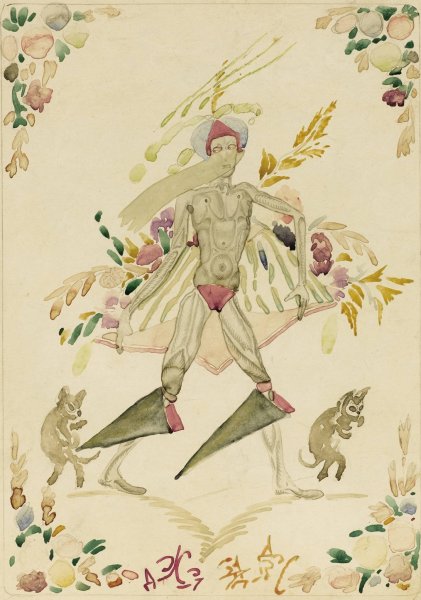 Main Product Photo of Oriental Fairytale Character  Painting by Sergei Vasilevich Checkhonin